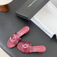 CEM312 New trendy slippers featuring a simple double-ring design are elegant and versatile perfect for summer and available in multiple colors