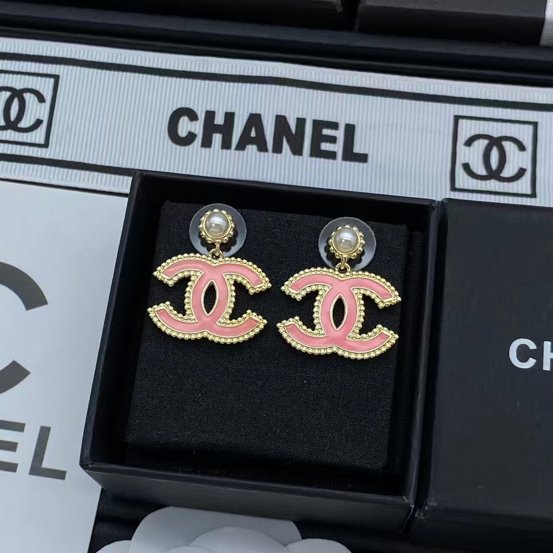 CEM206  New Arrive Fashion  Hot Sale  Pink Color Heart Earring  for Woman Jewelry To Choose