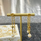 DEM243 New Arrive Fashion  Hot Sale  with Diamond Long Pearl Earring  for Woman Jewelry To Choose