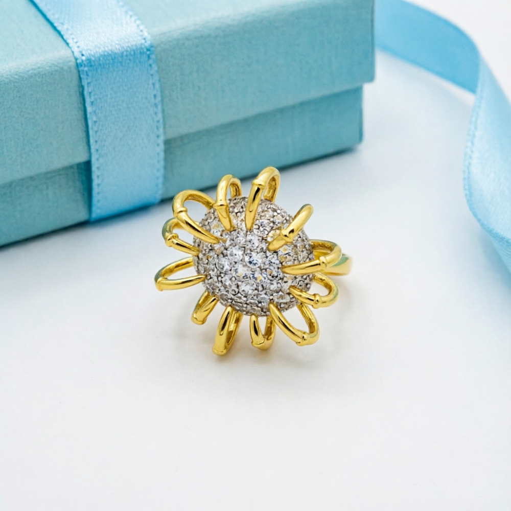 TEM52 Fashionable gold gemstone design exquisite ring women's jewelry the best choice for gift giving 6# 7# 8# 9#