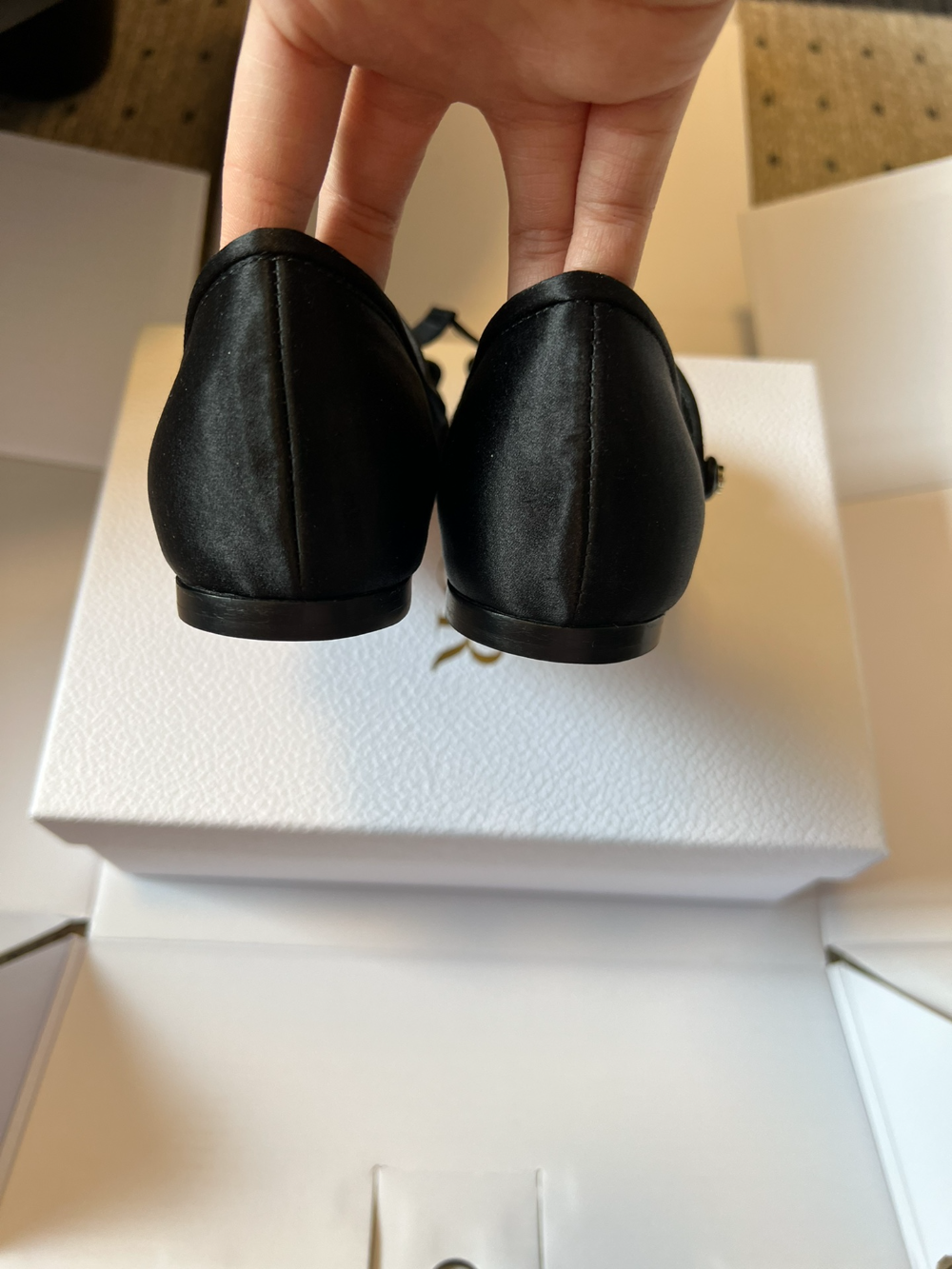 CEM298 New satin low-heeled Mary Jane shoes - Butterfly knot flat style fashionable and gentle women's shoes The color is exquisite and it is an excellent gift choice