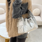 CEM387 New arrive fashion black white red khaki yellow pink silver blue purple color bag for woman beautiful gift to choose 2 size