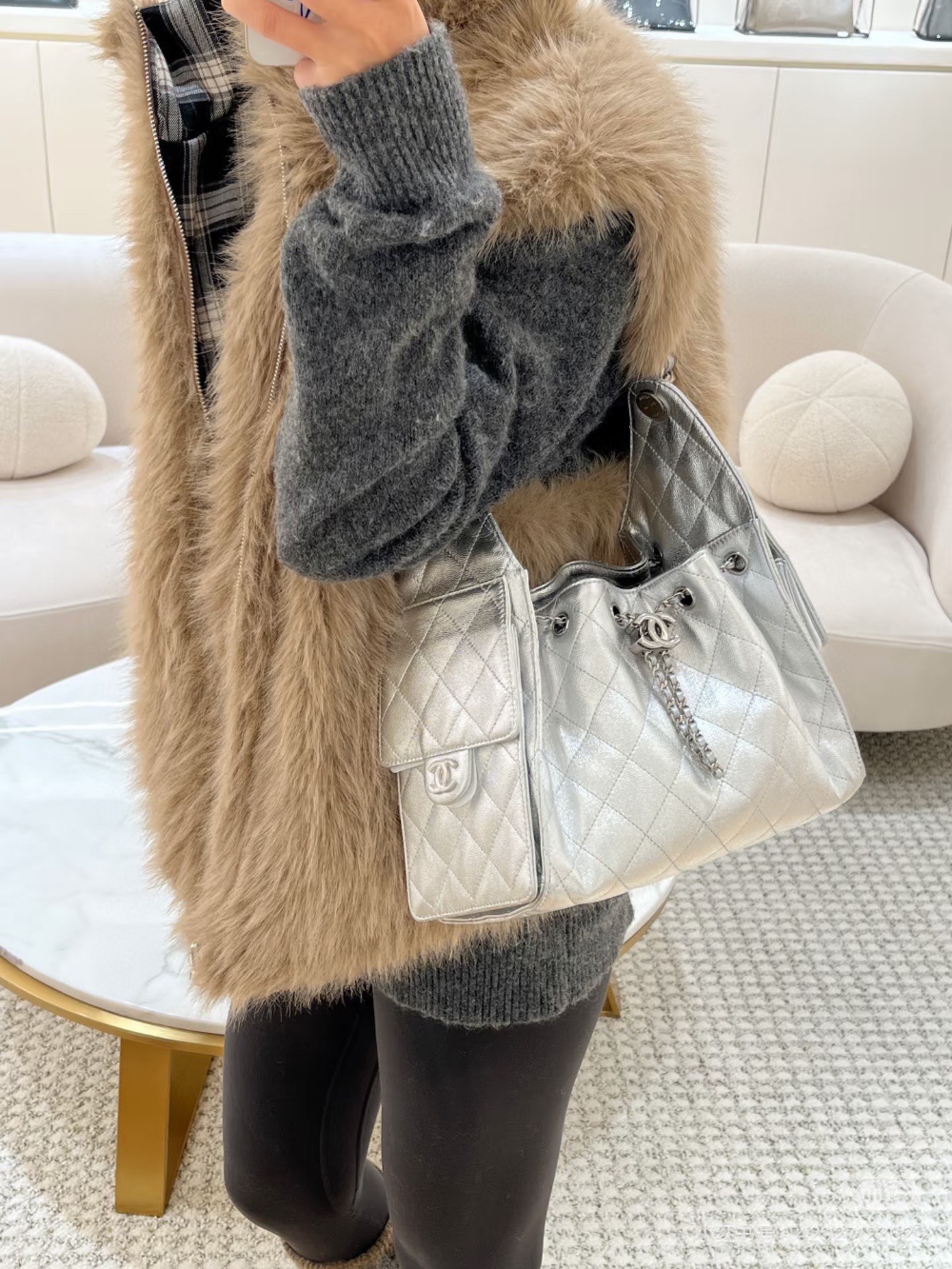 CEM387 New arrive fashion black white red khaki yellow pink silver blue purple color bag for woman beautiful gift to choose 2 size