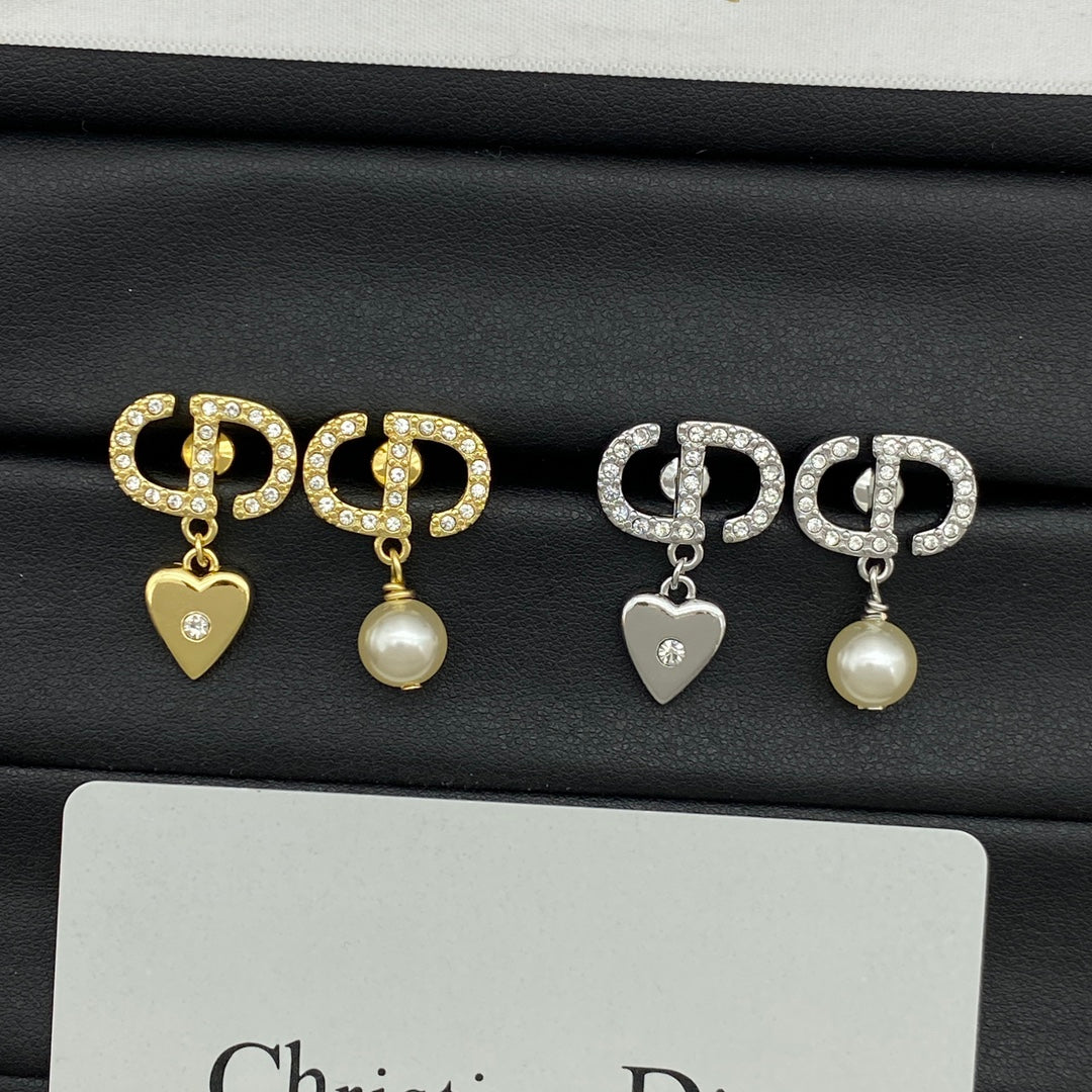 DEM246 New Arrive Fashion  Hot Sale  with Diamond Pearl Earring  for Woman Jewelry To Choose