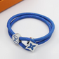 LEM449 New Arrive Fashion Open Flower Bracelet Metal Letter Wristband Bracelet Couple Accessories for Woman