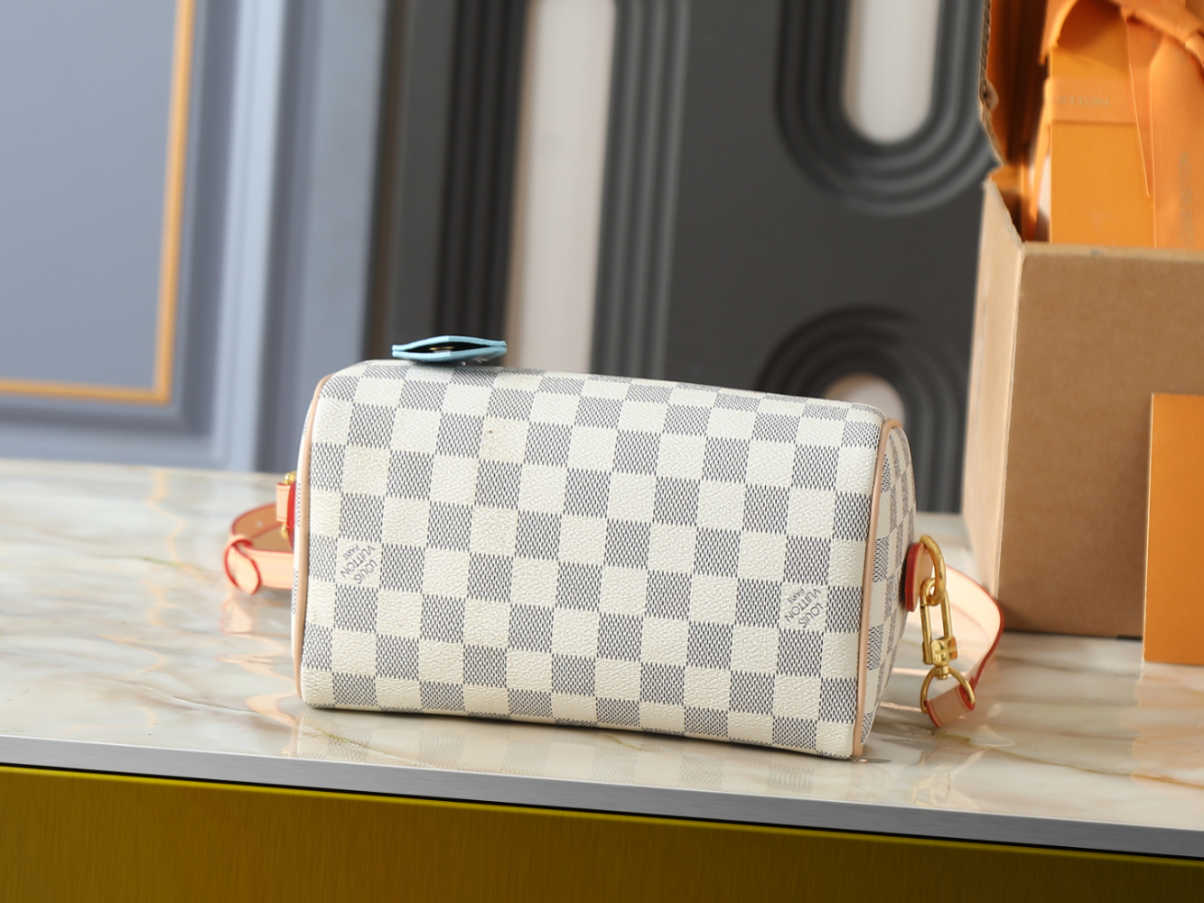 LEM505  New arrive fashion blue brown  bag for woman beautiful gift to choose gift size to choose 20.5 x 13.5 x 12.0CM