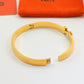 HEM72 New arrive Fashion  Stainless Steel Wedding gold silver color H bracelet bangle Bague Femme for woman gift