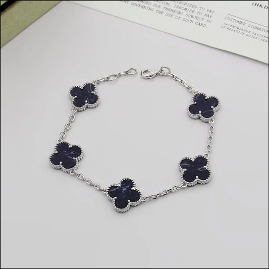 VEM28 Fashion Design Single-flower Colored Shell Bracelets Charm for Women Gold Jewelry