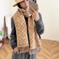 LEM529 new arrive  Hot sale brown grey color fashion beautiful  scarf  for woman gift  to choose size 180*60cm