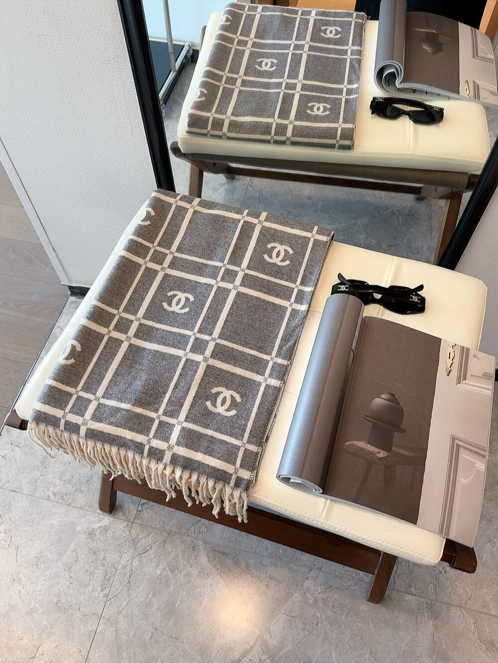 CEM177 Designer Scarf Silk wool viscose fiber Cotton Blend Women Fashion Silks Scarf Designers Scarves luxury Silk color-blocking fringed edges