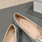 DEM346 Designer women's shoes women's flat shoes silver colors high quality sizes 35 to 42