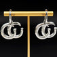GEM150 New Arrive  Silver and Gold Color Earring Fashion Design Earring Charm for Women Jewelry 4cm Long