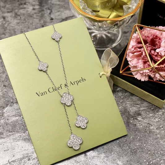 FY101 New Arrive Fashion Gold Color Long Diamond Necklace  for Woman Jewelry Beautiful Jewelry To Choose Gift No with Box