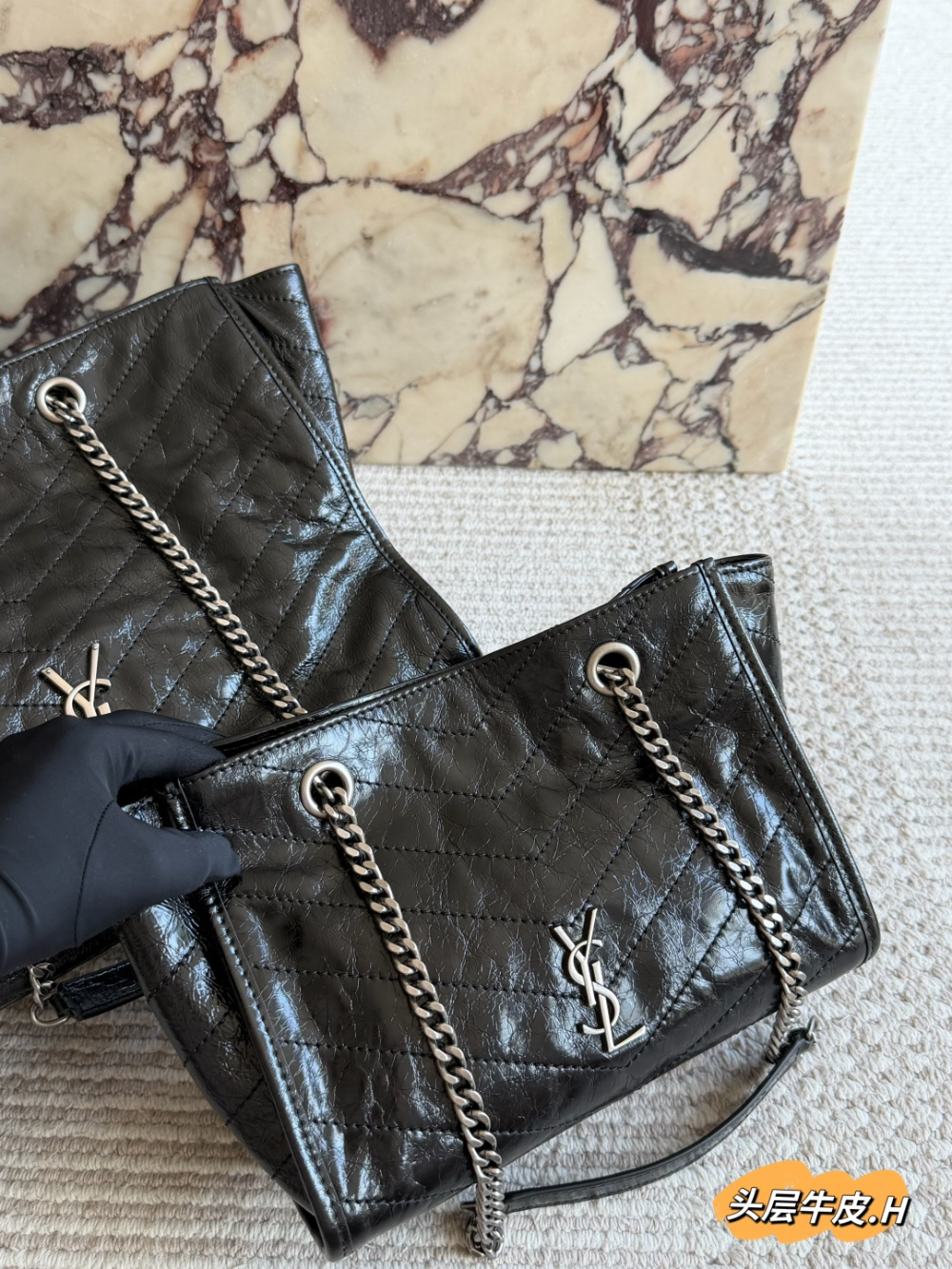 SEM14 New arrive fashion black  bag for woman hands bag beautiful gift to choose gift 2 size