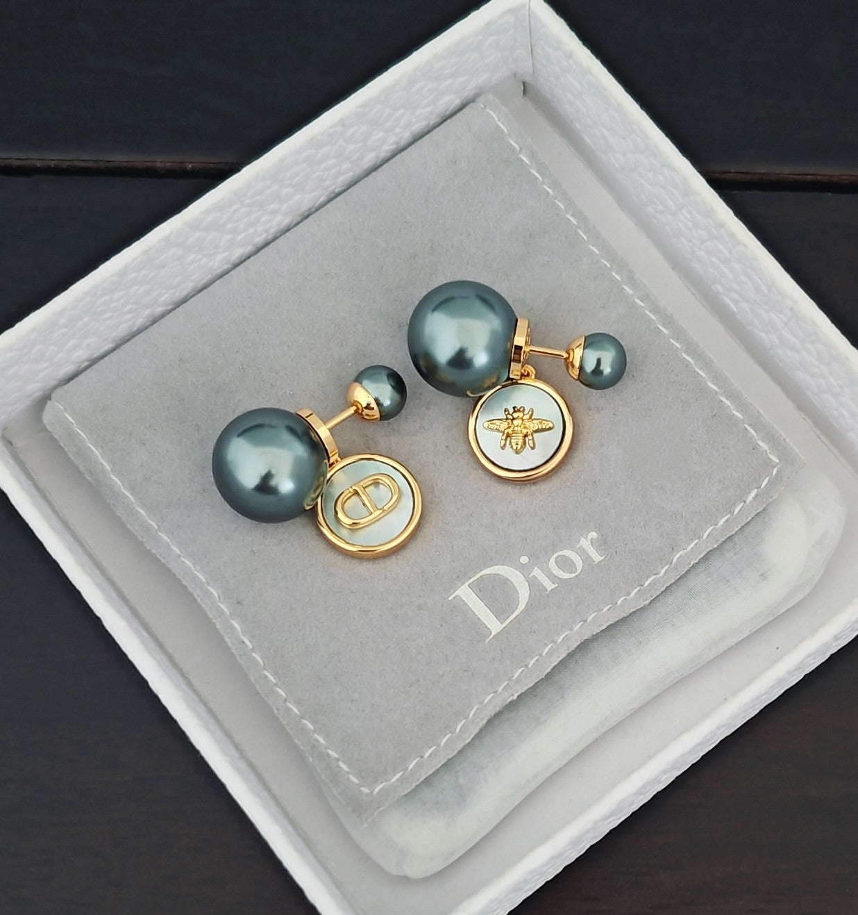 DEM282 New Arrive Fashion  Hot Sale  with Pearl Earring  for Woman 2color Jewelry To Choose Gift