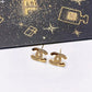 CEM253  New Arrive Gold and Silver  Color Earring Fashion Design with Diamond Earring Charm for Women Jewelry