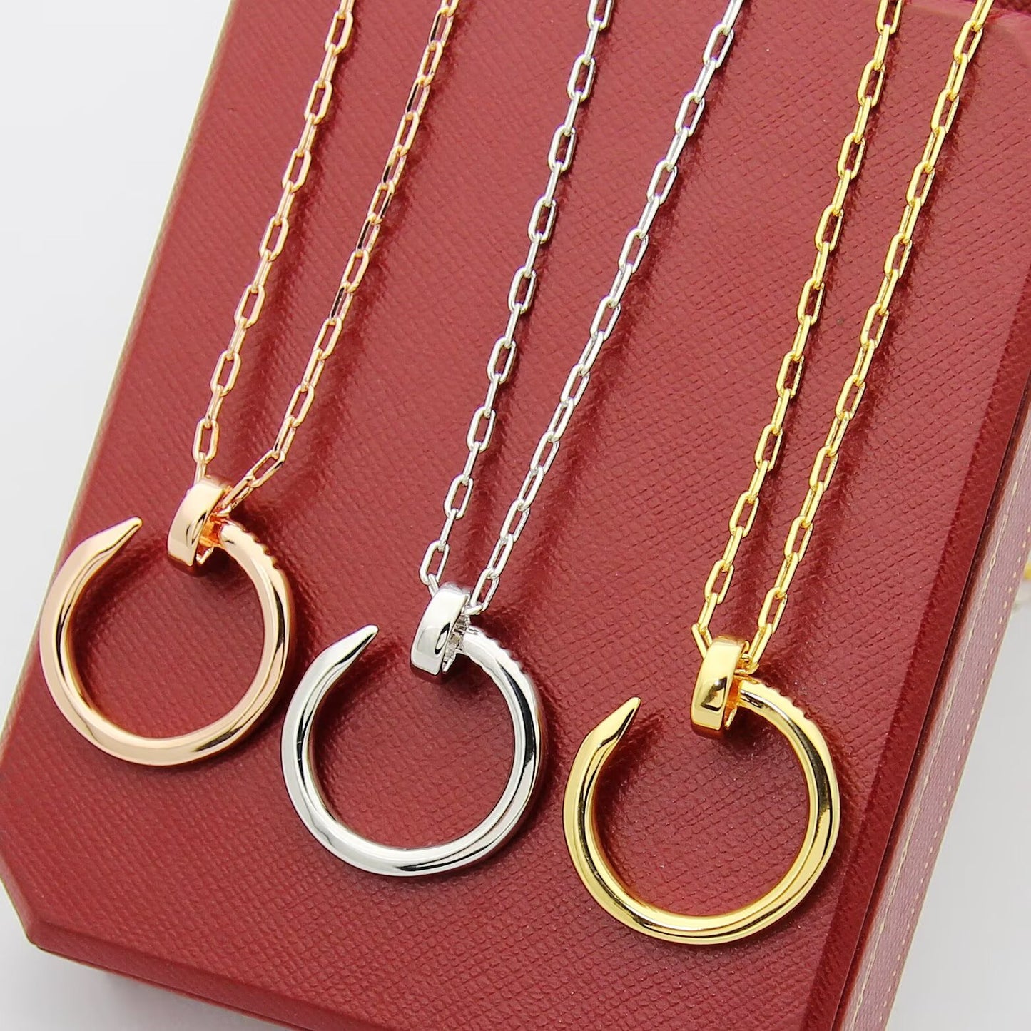 CEM190 Hot Sale New Arrive Fashion Nail Love Necklace for Woman  men Jewelry Gift To  about 45cm Long