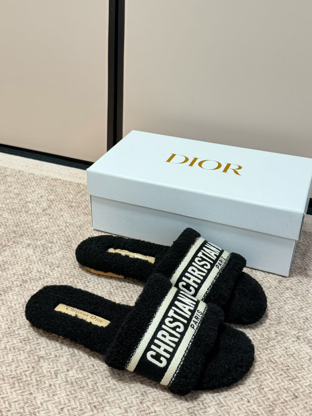 DEM343 Designer women Slippers black grey color sandals shoes for women high quality size 35 to 41
