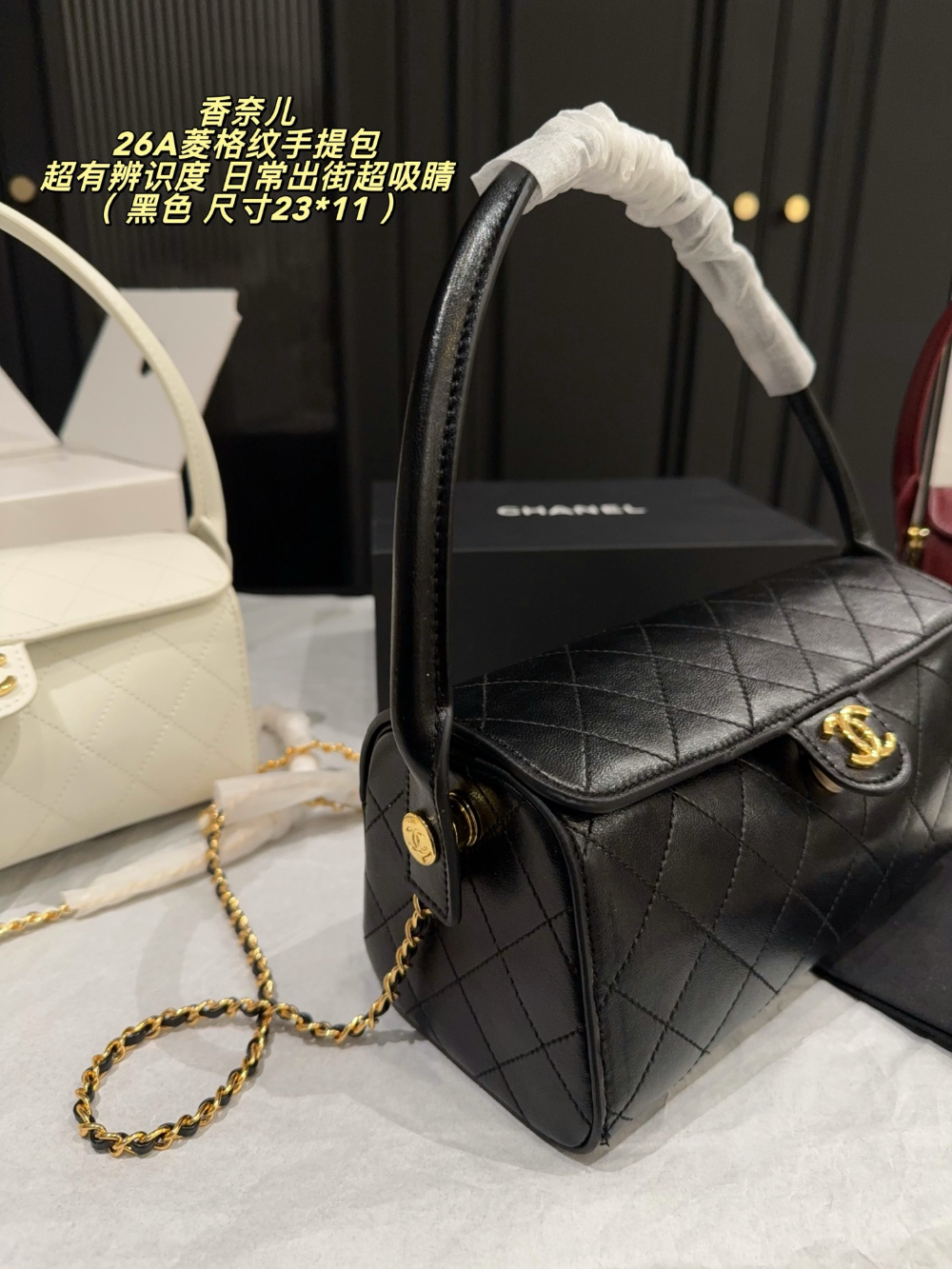 CEM303 New arrive fashion white khaki black red  bag for woman hands bag beautiful gift to choose gift 23*11cm