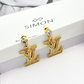 LEM393 New Arrive Fashion Gold Color  Full Diamond Earring  for Woman Jewelry Beautiful Jewelry To Choose Gift No with Box