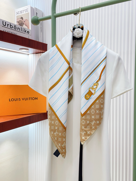LEM440 New product launched selling well Khaki fashionable and exquisite scarf as a great gift option 90*90cm