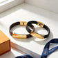 LEM563 New trendy three-dimensional metal letter bracelet a pair of ladies' accessories for couples