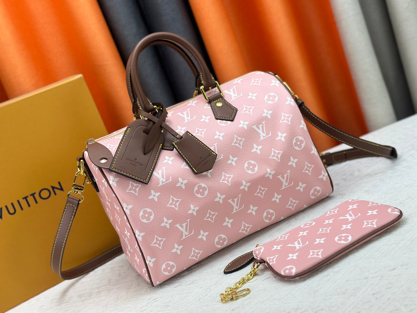 LEM291 designer bag free shipping Light luxury genuine leather High quality casual Boston bag versatile classic vintage handbag for woman 25cm