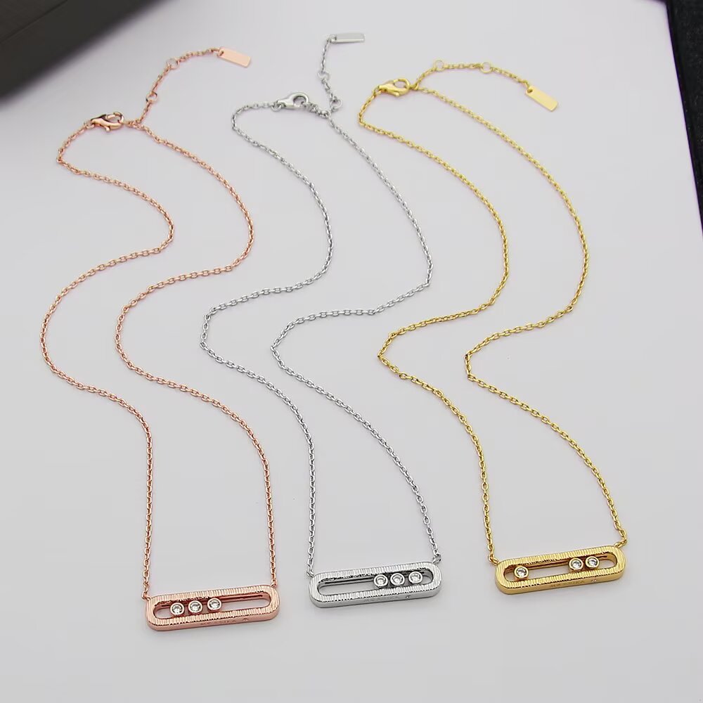 MEM18 Luxury necklace elegant necklaces designer necklaces womeng silver chains top quality pendant charm jewellery