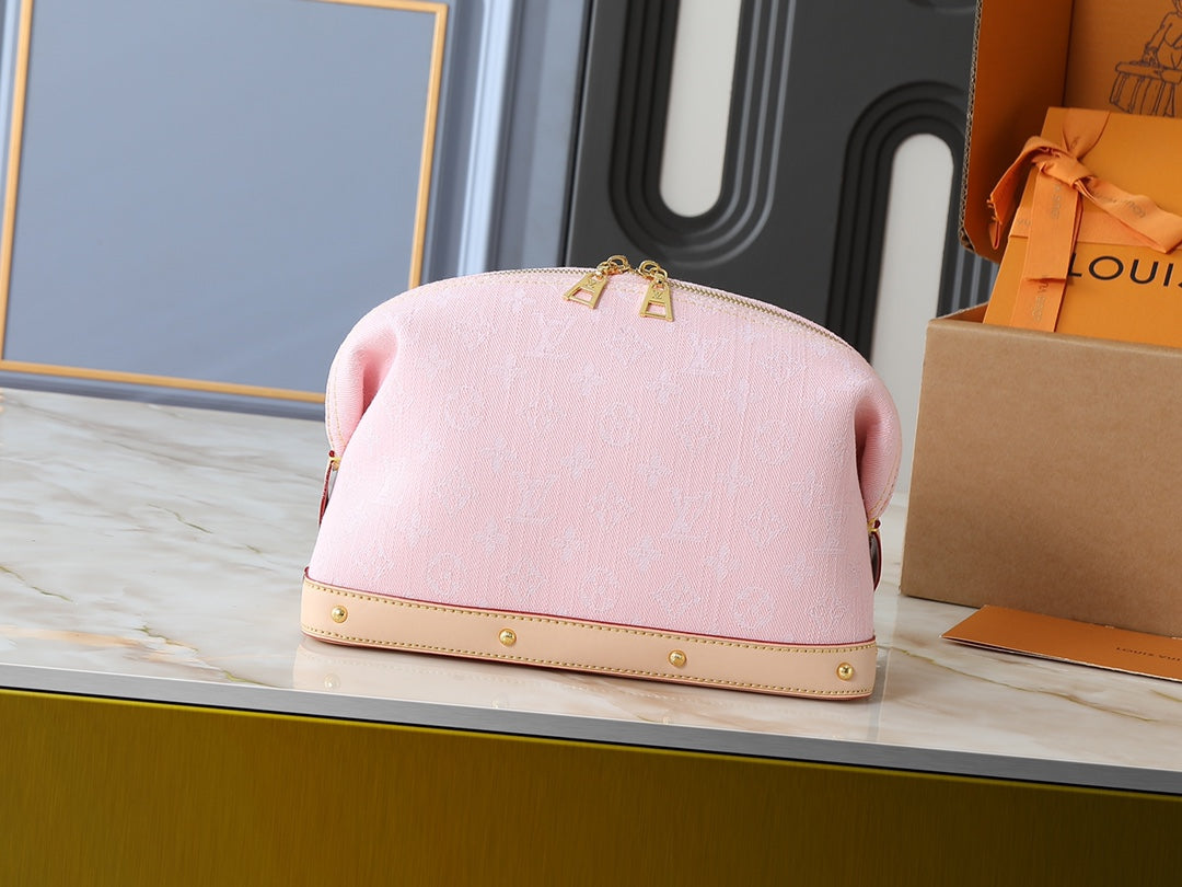 LEM280 Designer Bag Makeup Bag Luxury Cosmetic bag High Quality Women's Handbag Purse Cowhide travel Storage Bag Toiletry Bag Mini Brown vanity bag designer cosmetic bag 27 x 18 x 9cm