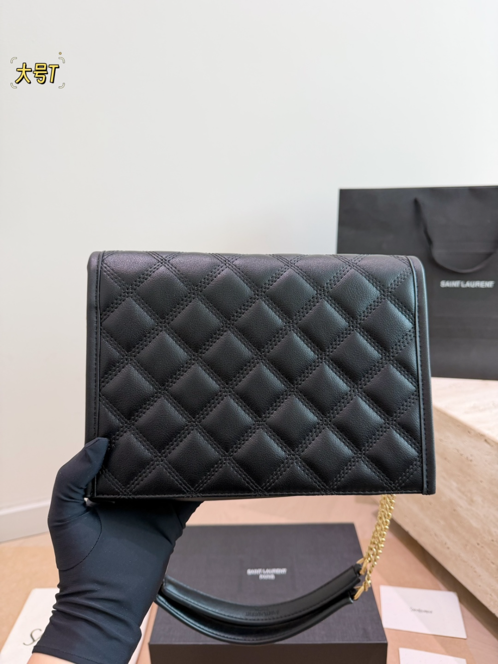 YLEM26 New arrive fashion black bag for woman hands bag beautiful gift to choose gift 28 cm