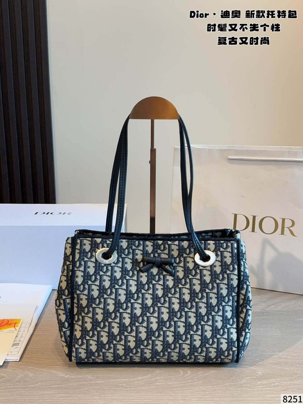 DEM324 New arrive fashion deepblue white grey color bag for woman beautiful gift to choose gift size to choose 26*13*20cm