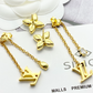 LEM395 New Arrive Fashion Gold Color Long Tassel letters Earring  for Woman Jewelry Beautiful Jewelry To Choose Gift No with Box