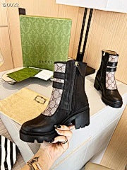 GEM107 Womens Ankle Boots 2025 Thick Bottom Platform Woman Shoes Zipper Fashion Female Luxury Designer Boot Casual Ladies MartinBoots combat Boots