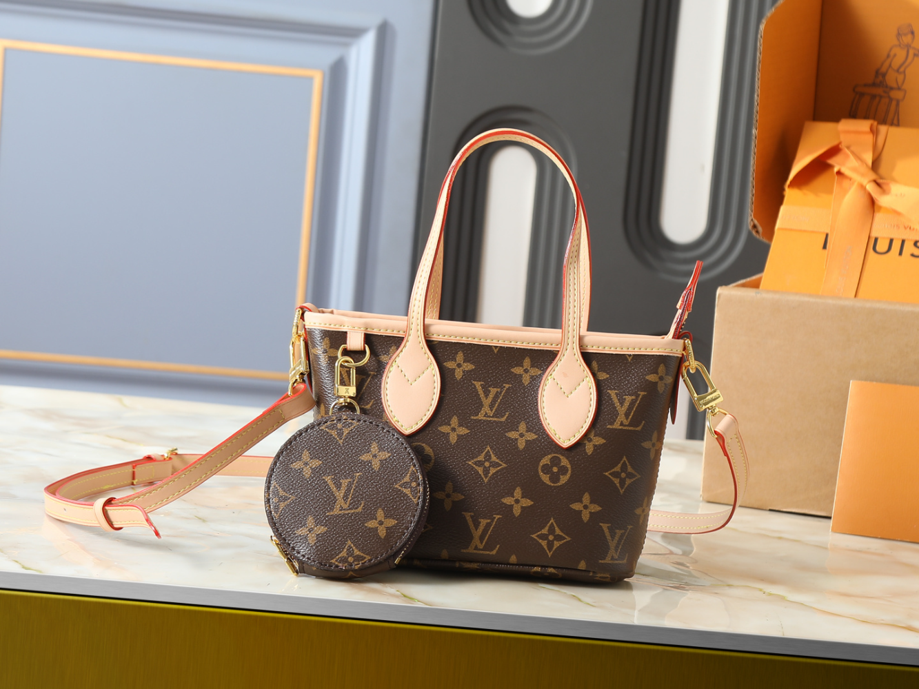 LEM437 New arrive fashion brown bag for woman hands bag beautiful gift to choose gift 24 x 14 x 9cm