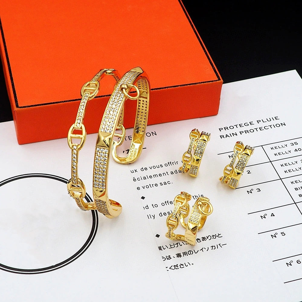 HEM70 Designer bracelets classic simple fashion love family H letter titanium steel cuff bracelet unisex luxury bracelet