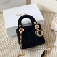DEM347 New arrive fashion black red orange white blue color bag for woman beautiful gift to choose 17cm