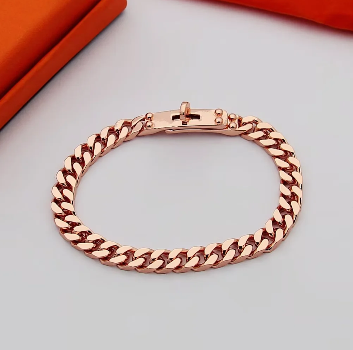 HEM89 New Arrive Letter Surface Rotating Clasp Bracelet - Women's Versatile Rotating Clasp Thick Bracelet