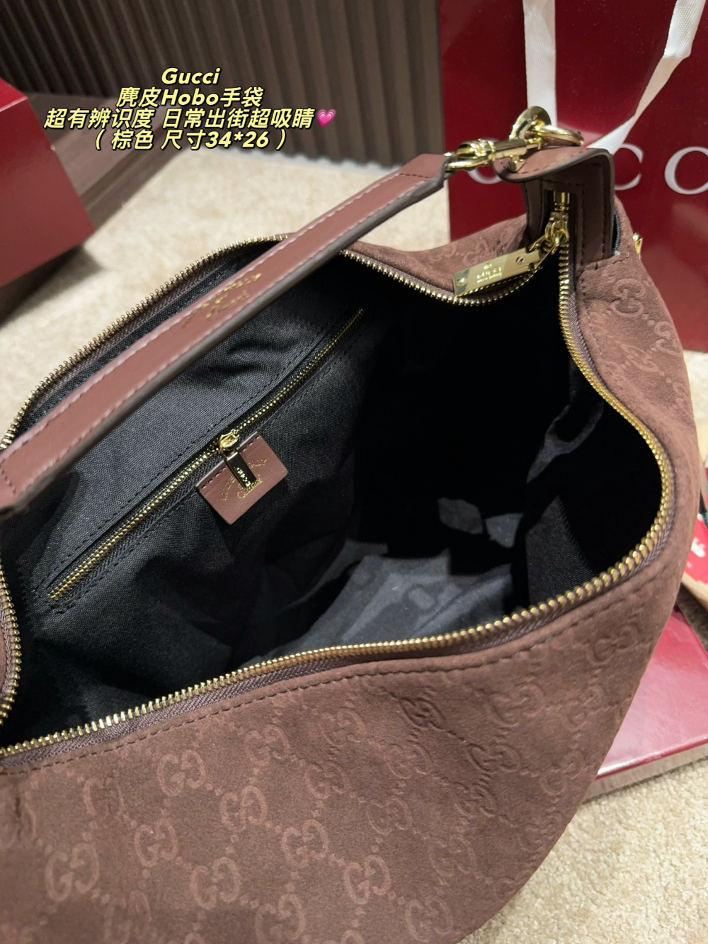 GEM199 New arrive fashion black coffee brown color bag for woman beautiful gift to choose gift size to choose 34*26cm