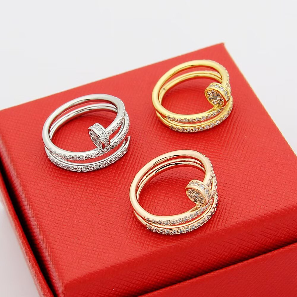 CREM231  New Classic Ring Brand Designer Titanium Steel Ring Gold Ring Women Mens Ring Love Promise Jewelry