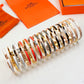 HEM74 mini  Stainless Steel Wedding gold silver color bracelet bangle Bague Femme for woman gift