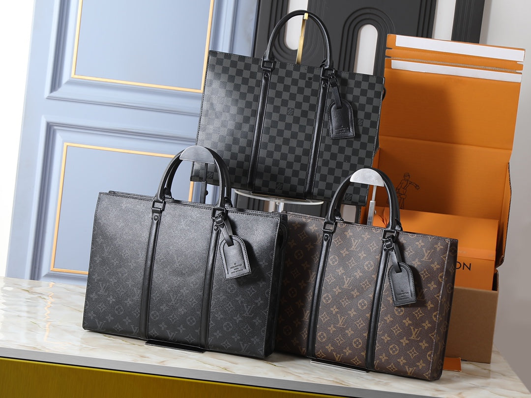 LEM330 Hot sale fashion black brown  bag for woman and men gift size 31*39*8.5cm