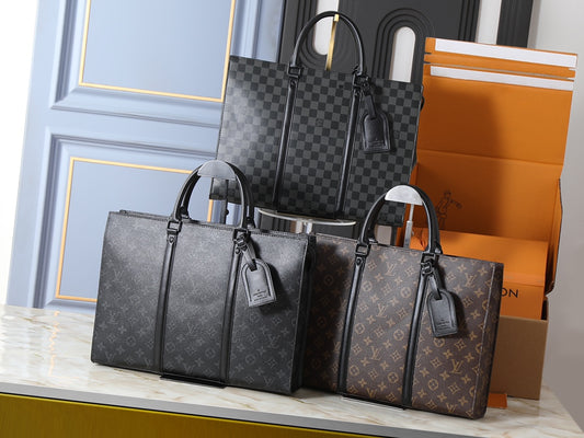 LEM330 Hot sale fashion black brown  bag for woman and men gift size 31*39*8.5cm