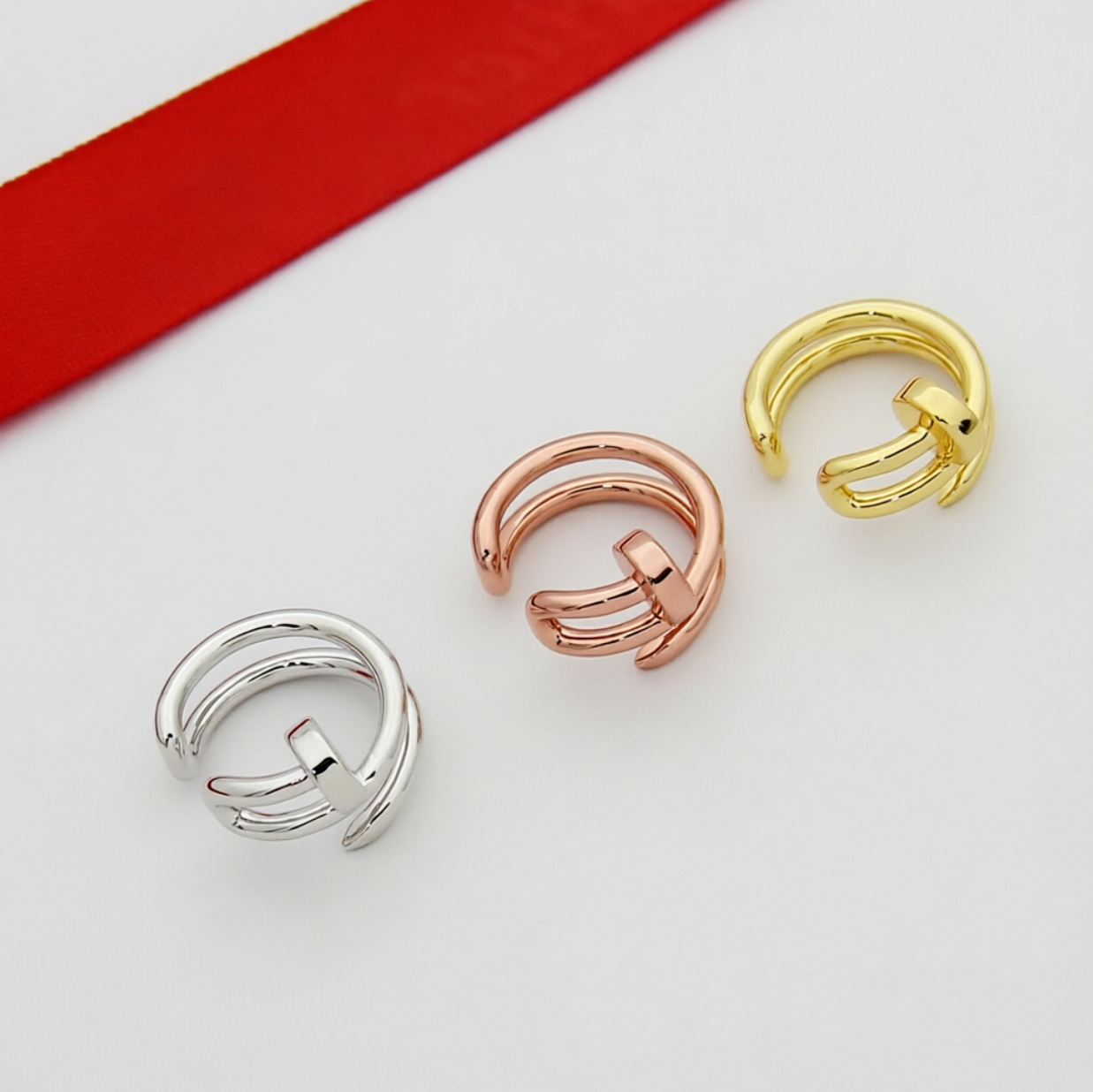 CREM227  Hot Sale Fashion Love Rings for Women Men Jewelry Couples Cubic Zirconia Wedding Rings Bague Femme