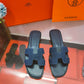 HEM107 New arrive fashion blue and black color H shose for woman beautiful Slippers gift to choose