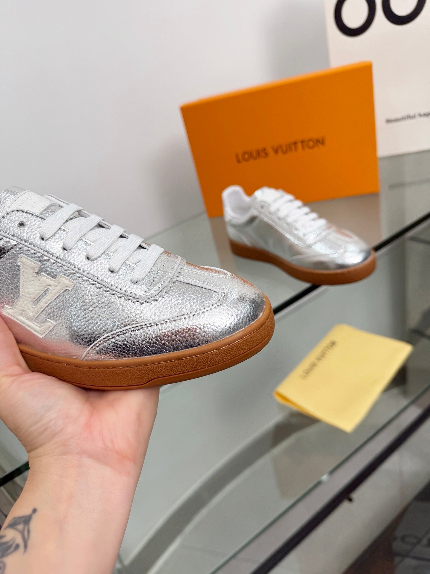 LEM380 Designer Shoes trainer women Sneakers shoes for women silver color high quality size 35 to 41