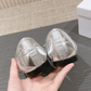 DEM346 Designer women's shoes women's flat shoes silver colors high quality sizes 35 to 42
