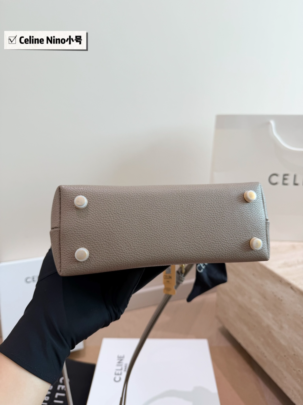 CLEM50 New arrive fashion black grey bag for woman hands bag beautiful gift to choose gift  20x13cm