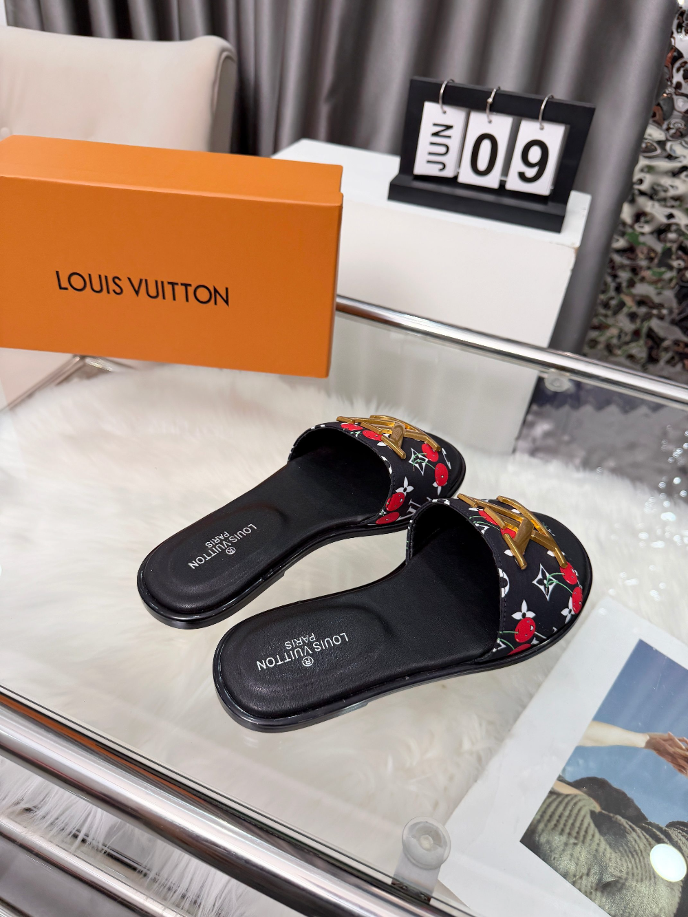 LEM535 New arrive fashion black brown blue shose for woman beautiful Slippers gift to choose