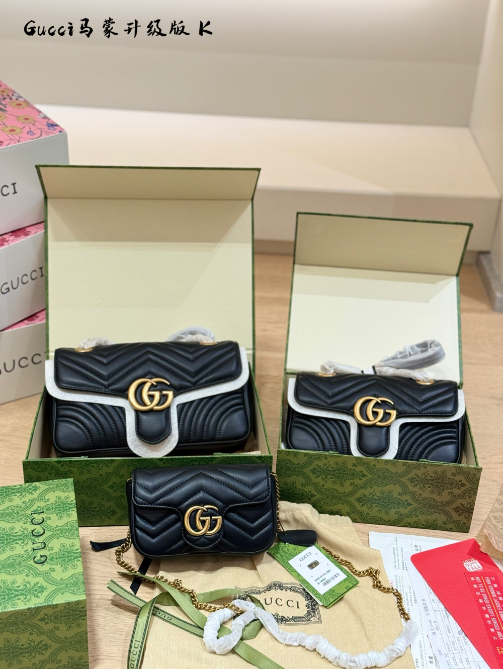 GEM229 New arrive fashion black white khaki color bag for woman beautiful gift to choose 3 size