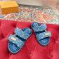 LEM453 Designer women Slippers sandals shoes for women mix color shoes high quality size 4.5cm